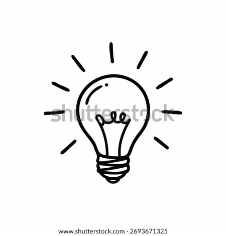 Light bulb with radiating lines idea inspiration