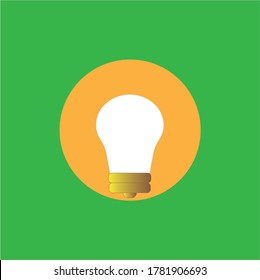 Light bulb with rays shine. Energy and idea symbol. Vector illustration. Decoration for greeting cards, patches, prints for clothes, badges, posters