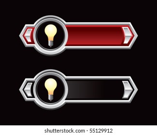 light bulb red and black arrows