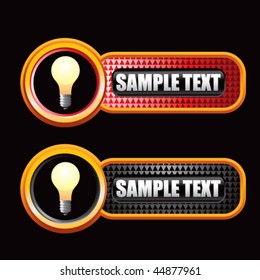 pestañas de verificación de luz rojas y negras