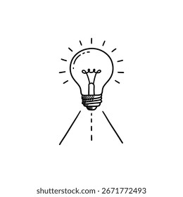 Light Bulb with Road Symbolizing Forward Planning and Future Success