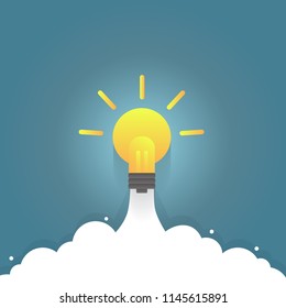 Light bulb rocket, idea boost.