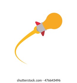 light bulb rocket start up innovation icon. Isolated and flat illustration. Vector graphic