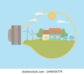 Light bulb and save energy design