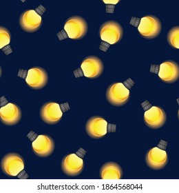 Light Bulb Seamless Pattern Background. Vector Illustration EPS10
