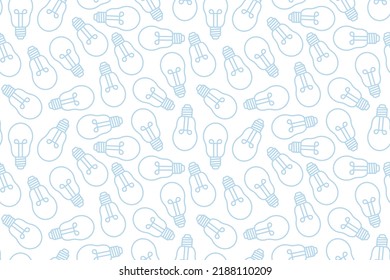 light bulb seamless pattern - vector illustration