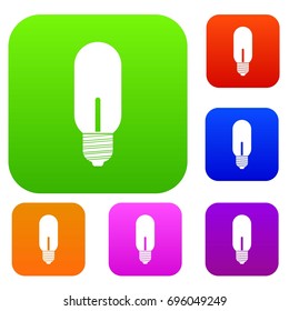 Light bulb set icon in different colors isolated vector illustration. Premium collection