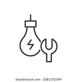 Light Bulb Setting Icon Sign Symbol
