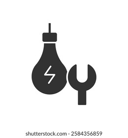 Light Bulb Setting Icon Sign Symbol