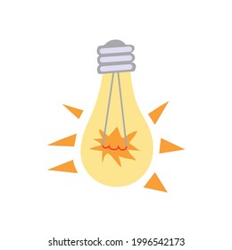 Light Bulb Shape as Inspiration Concept. Vector Illustration Flat Style.