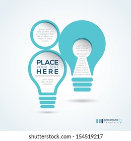 Light Bulb Shape Minimal style Abstract Design Template Layout