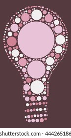 light bulb shape vector design by color point