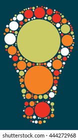 light bulb shape vector design by color point