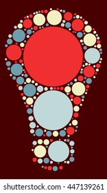 light bulb shape vector design by color point