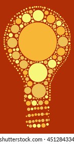 light bulb shape vector design by color point