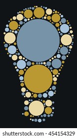 light bulb shape vector design by color point