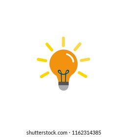 light bulb shines icon