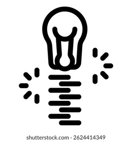 Light bulb is shining and moving fast, giving the idea of fast thinking and bright ideas