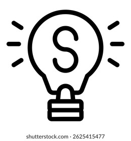 Lâmpada está brilhando, representando uma nova ideia para um projeto ou start-up