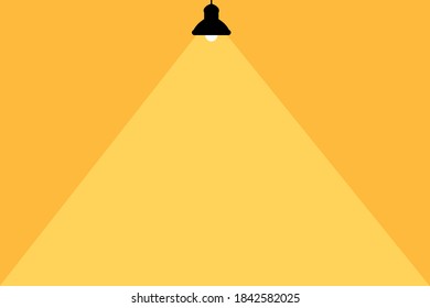 A light bulb is shining for your ideas and notes. Vector