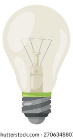 Uma lâmpada é exibida em um estilo de desenho animado