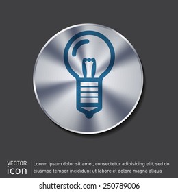 light bulb sign. character ideas. incandescent lamp . icon of electric light