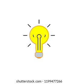 light bulb sign - color icon