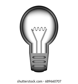 Light bulb sign icon on white background. Vector illustration.