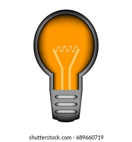 Light bulb sign icon on white background. Vector illustration.