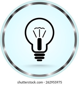 Light bulb sign icon, vector illustration. Flat design style 