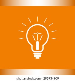Light bulb sign icon, vector illustration. Flat design style 