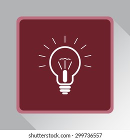 Light bulb sign icon, vector illustration. Flat design style 