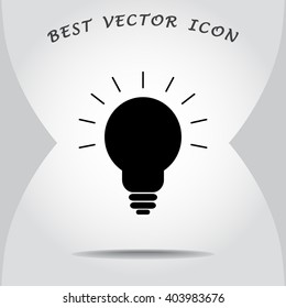 Light bulb sign icon, vector illustration. Flat design style 