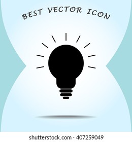 Light bulb sign icon, vector illustration. Flat design style 