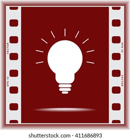 Light bulb sign icon, vector illustration. Flat design style 