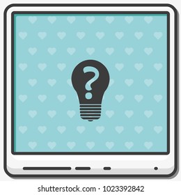 Light bulb sign. Idea flat vector icon.