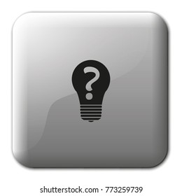 Light bulb sign. Idea flat vector icon.