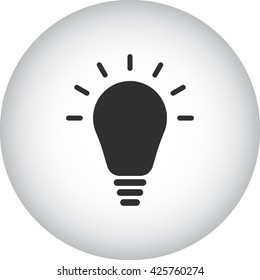 Light bulb sign simple icon on  background