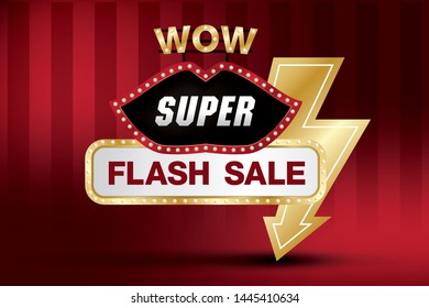 light bulb sign vector. super flash sale sign