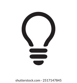 Light Bulb Silhouette icon Vector illustration