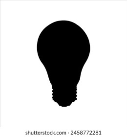 Light bulb sillhouette isolated on white background. Light bulb icon vector illustration design.