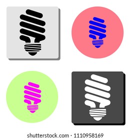 light bulb. simple flat vector icon illustration on four different color backgrounds