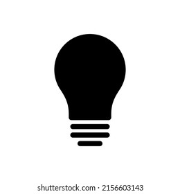 Light bulb simple icon for apps and web sites