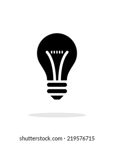 Light bulb simple icon on white background. Vector illustration.