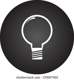 Light bulb simple icon on colorful background