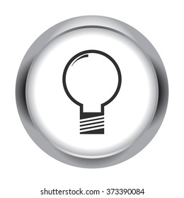 Light bulb simple icon on colorful background