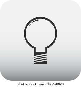Light bulb simple icon on colorful background