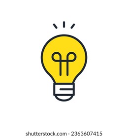 Light bulb simple vector icon illustration material