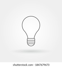 light bulb single isolated icon with modern line or outline style