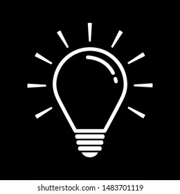 Light bulb, Solution symbol, lamp icon, idea. vector illustration 